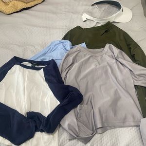 Crop top workout shirts for gym